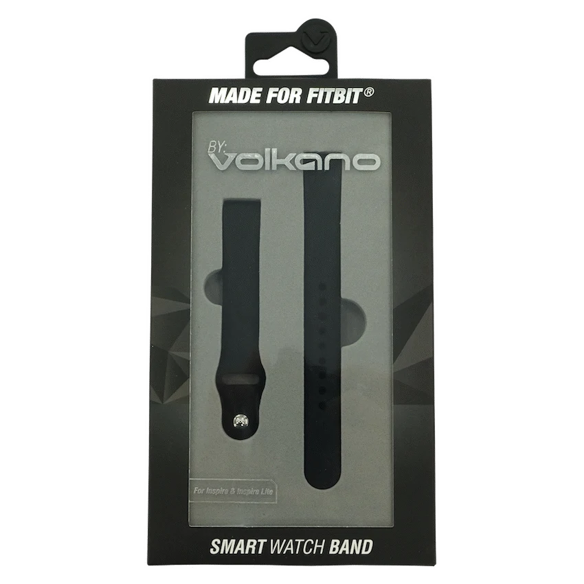 Volkano Smart Watch Band - Silicone - Fitbit Inspire/Lite Large - Black - Image 2