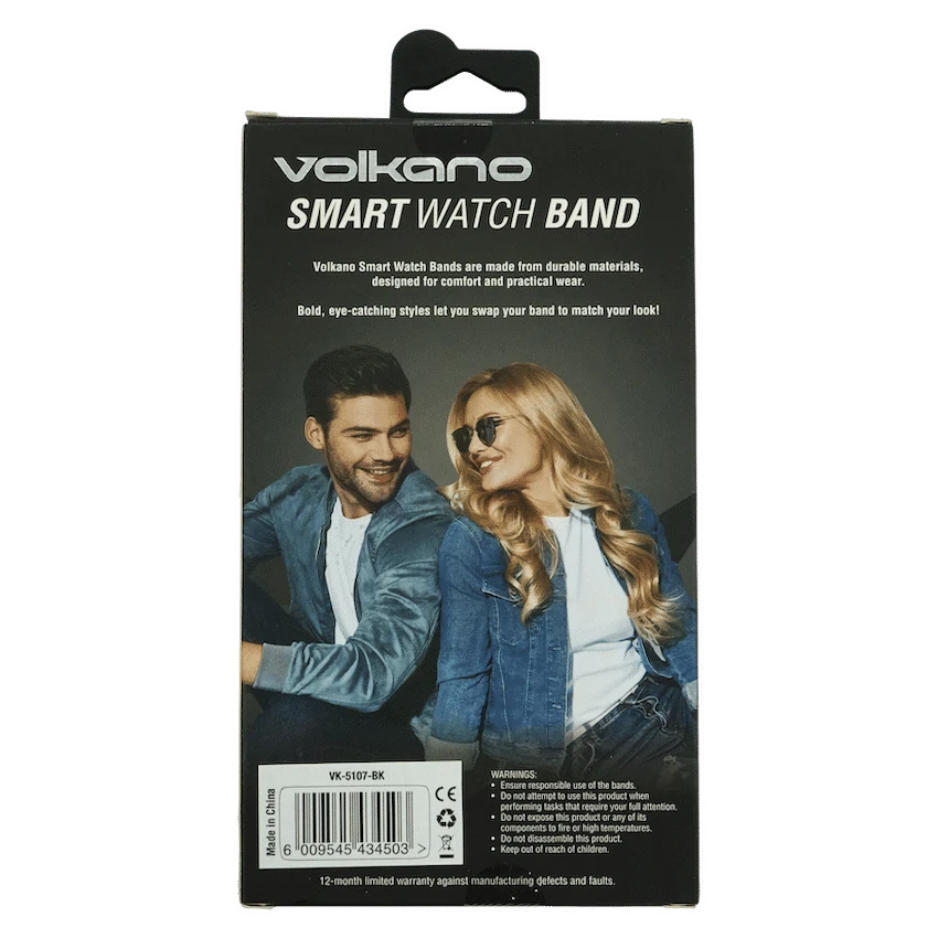 Volkano Smart Watch Band - Silicone - Fitbit Inspire/Lite Large - Black - Image 3