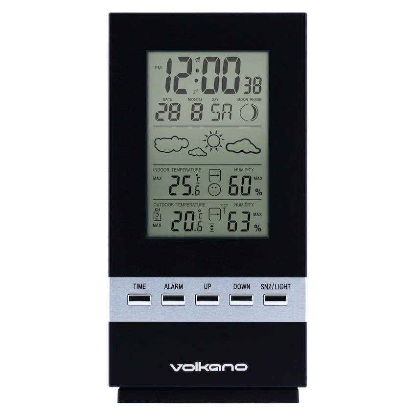 Volkano Dew Series Weather Station - Black