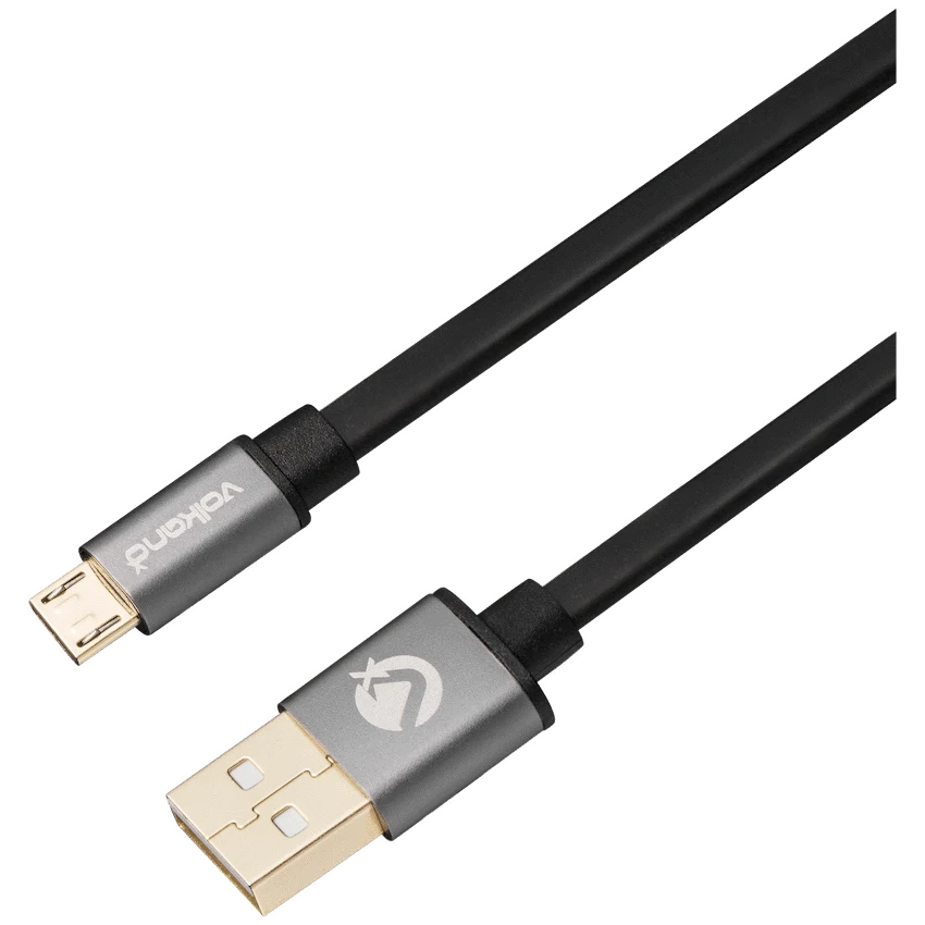 VolkanoX Couple Series Micro USB Premium Twin Pack 1m Charge/Data Cable - Black