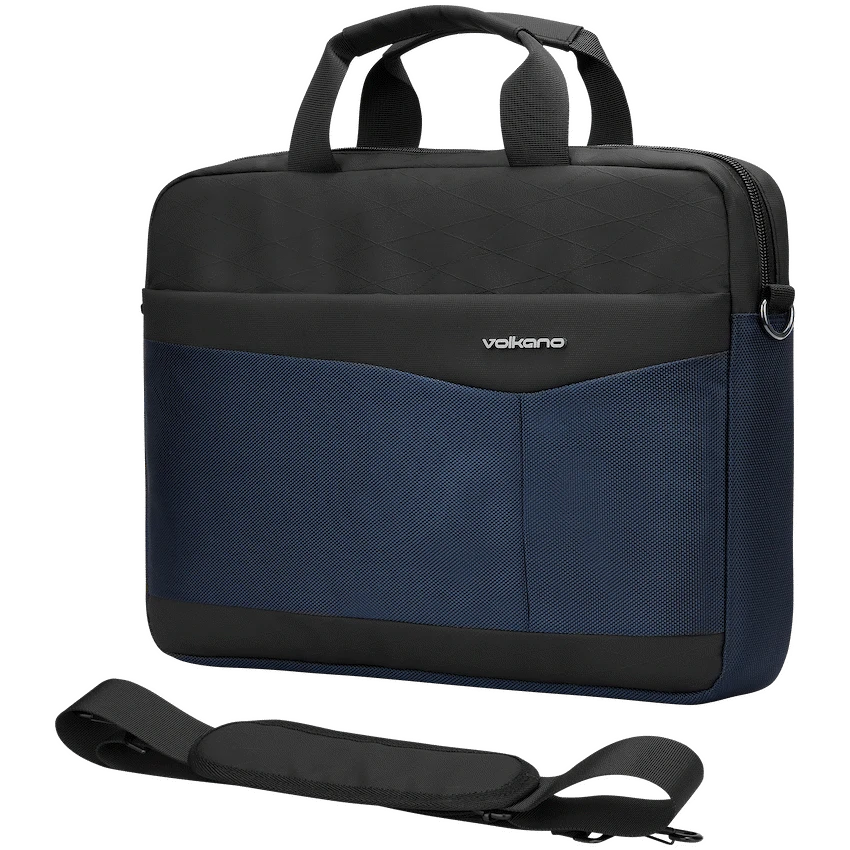Volkano Seismic 15.6" Laptop Shoulder Bag Blk/Nvy