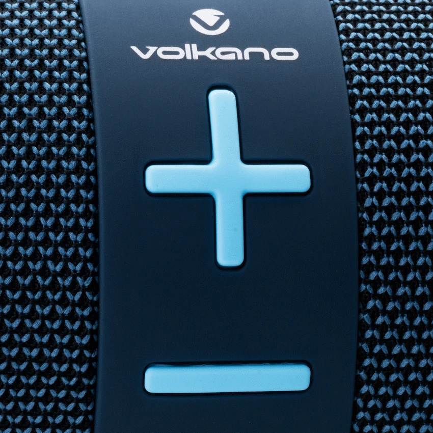 Volkano Flow Series Portable Bluetooth Speaker - Blue with Blue Buttons - Image 2