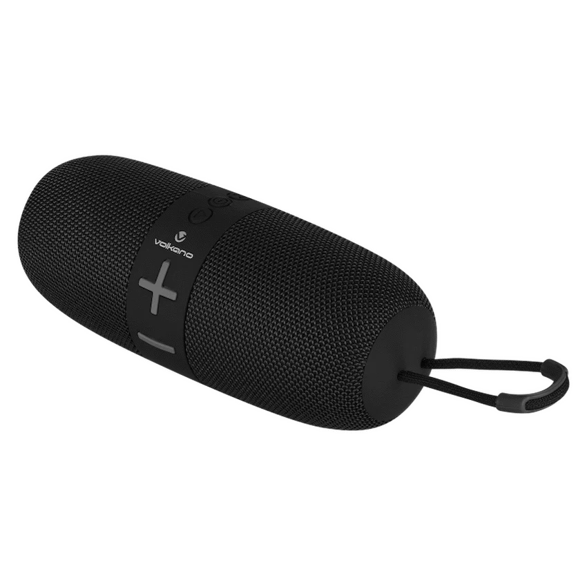 Volkano Flow Series Portable Bluetooth Speaker - Black with Grey Buttons