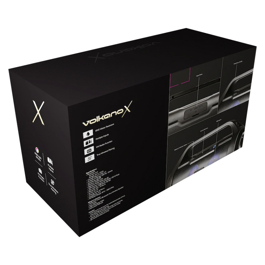 VolkanoX Cobra Series Bluetooth Speaker - Black - Image 5