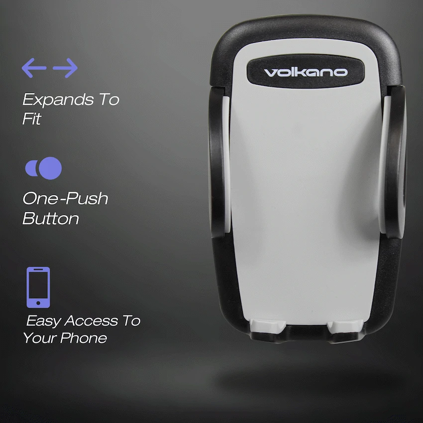 Volkano Flow Series Car Air Vent Phone Holder - Large - Black - Image 4