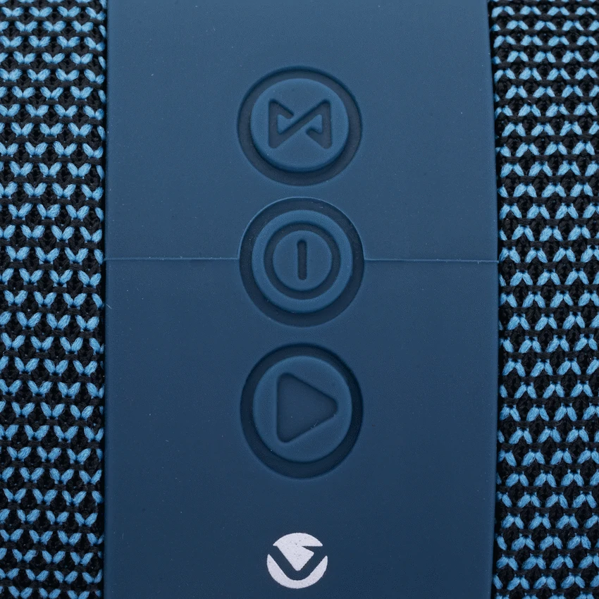 Volkano Flow Series Portable Bluetooth Speaker - Blue with Blue Buttons - Image 3