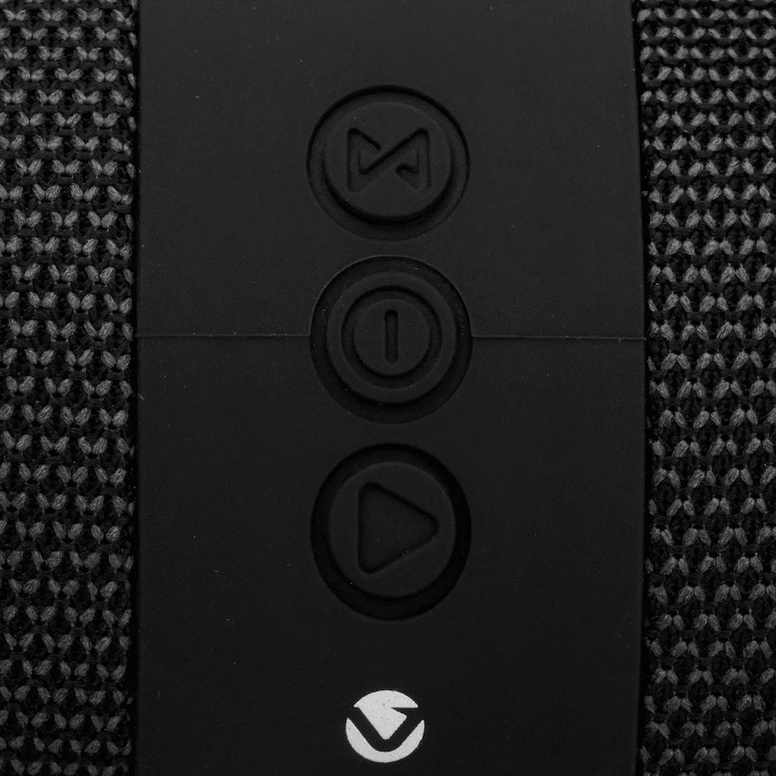 Volkano Flow Series Portable Bluetooth Speaker - Black with Grey Buttons - Image 4
