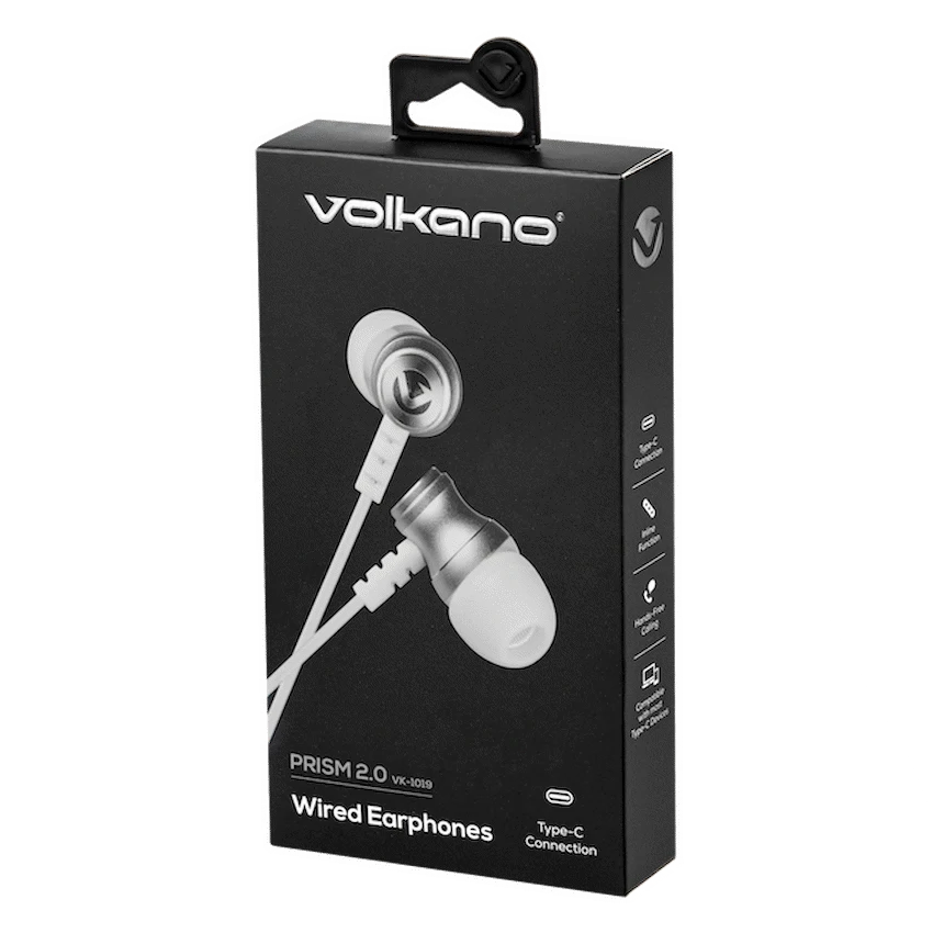 Volkano Prism 2.0 Series Type-C Earphone - White - Image 2