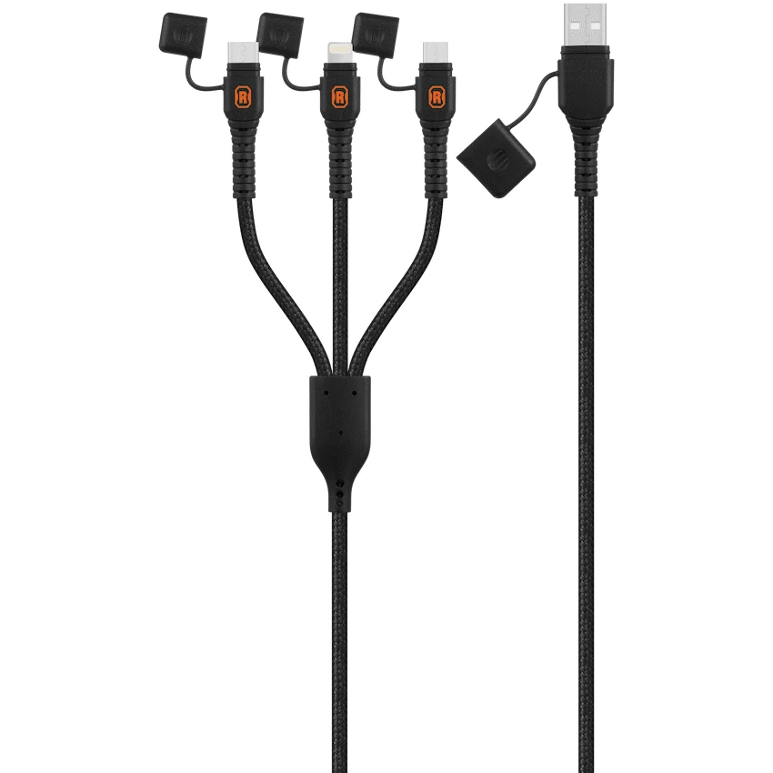 Rugged by Volkano Water- and Dust-Proof USB to 3-in-1 Cable - 1.2m
