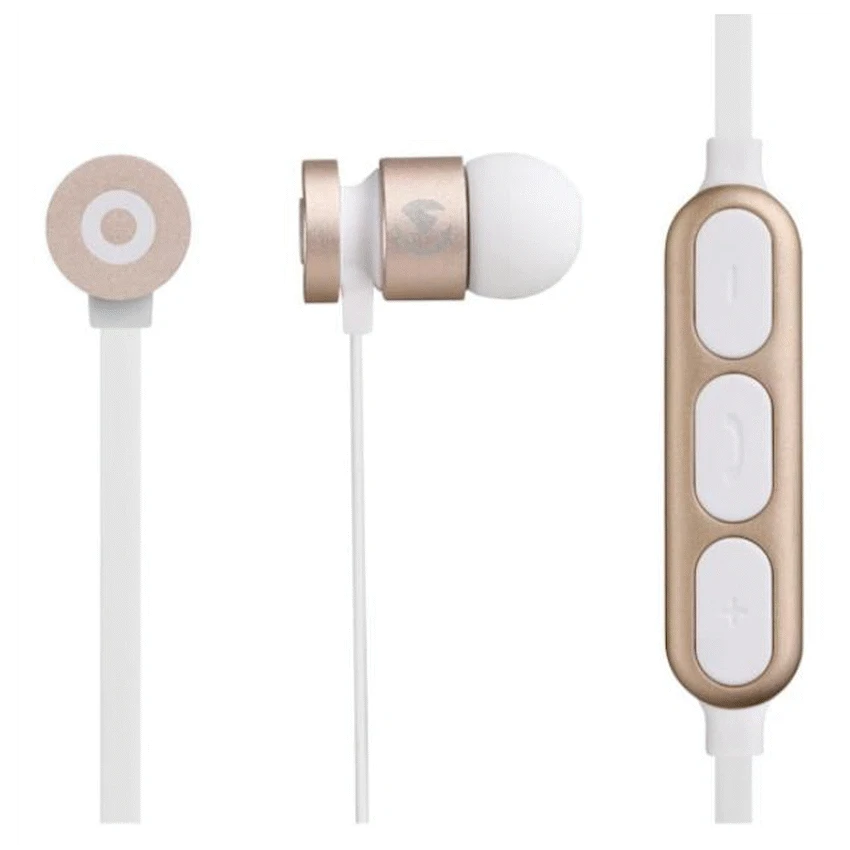 Volkano Mercury Series Bluetooth Magnetic Earphones - Gold/White - Image 3