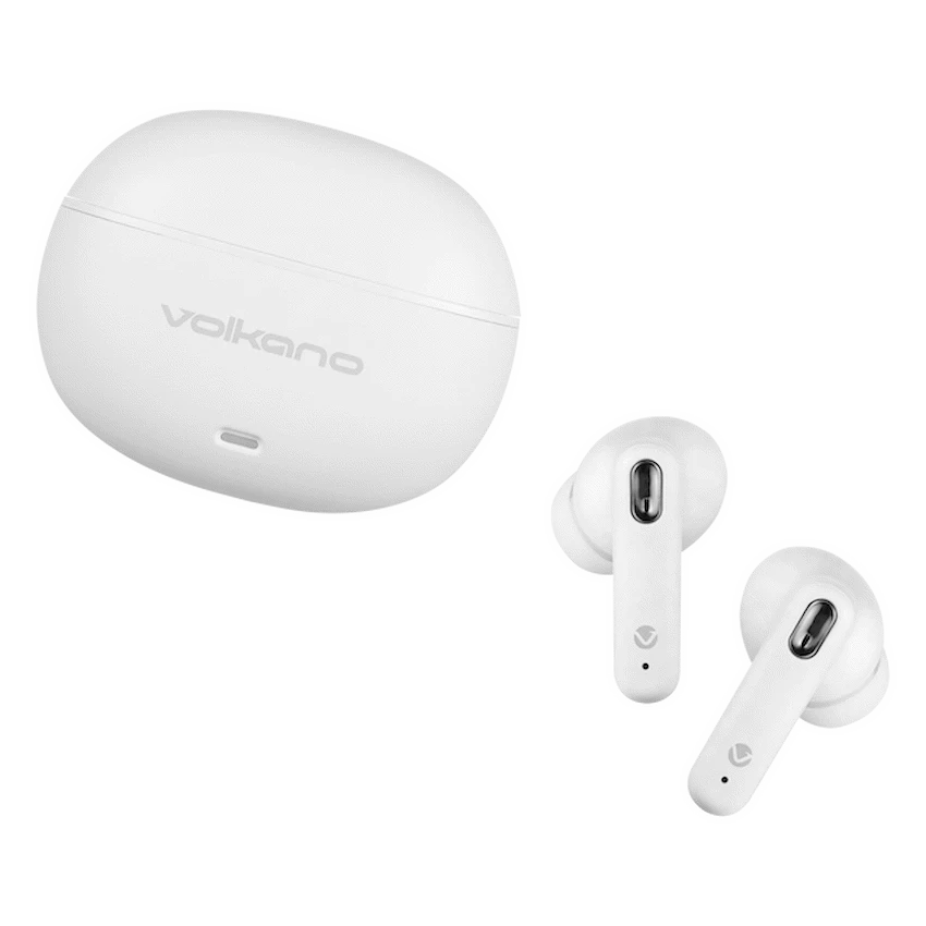 Volkano Pulse Series True Wireless Earphones with Charging Case - White - Image 5