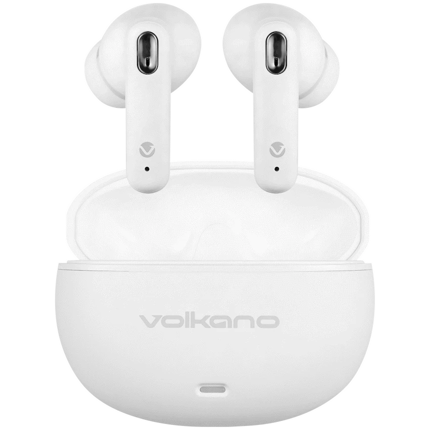 Volkano Pulse Series True Wireless Earphones with Charging Case - White