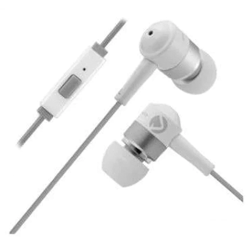 Volkano Earphones with Mic - Stannic Series - White - Image 3