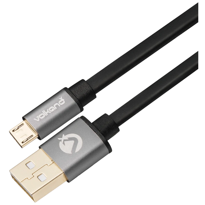 VolkanoX Couple Series Micro USB Premium Twin Pack 3m Charge/Data Cable - Black