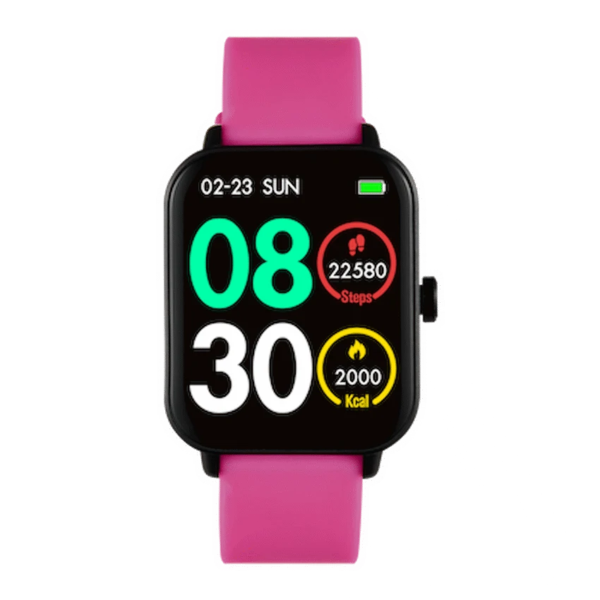 Volkano Chroma Series Smartwatch with Pink Strap