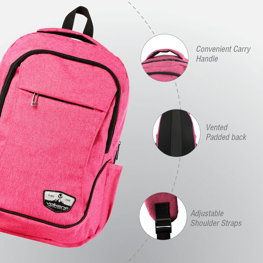 Volkano Victory Backpack - Pink Mel - Image 3