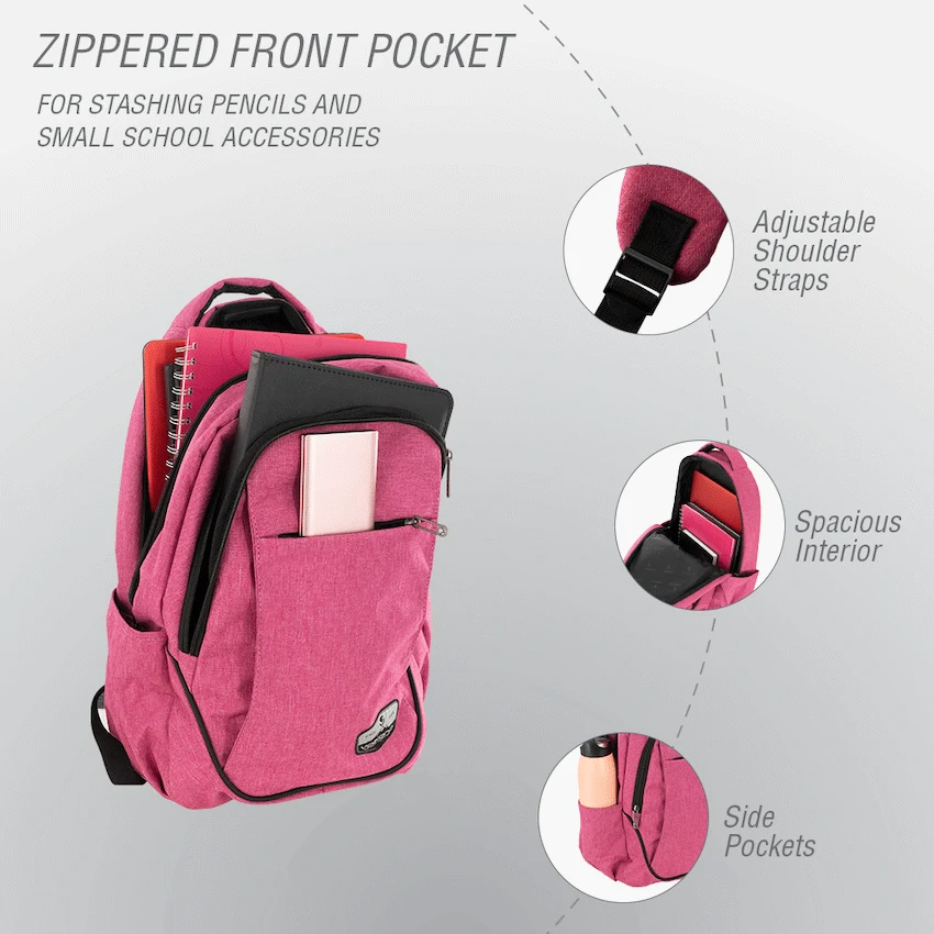 Volkano Victory Backpack - Pink Mel - Image 4