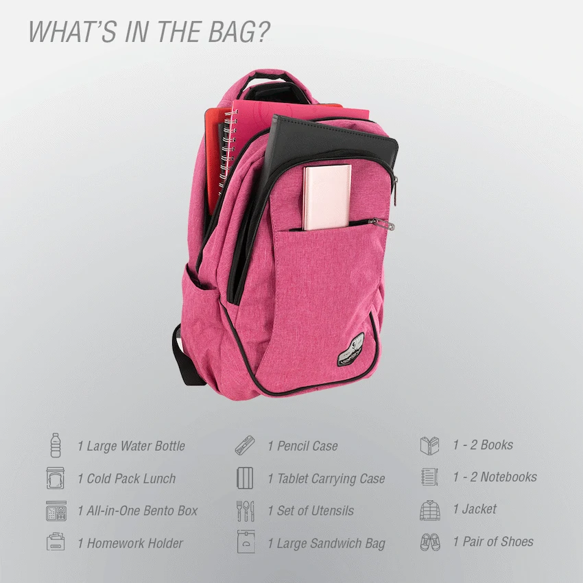 Volkano Victory Backpack - Pink Mel - Image 7