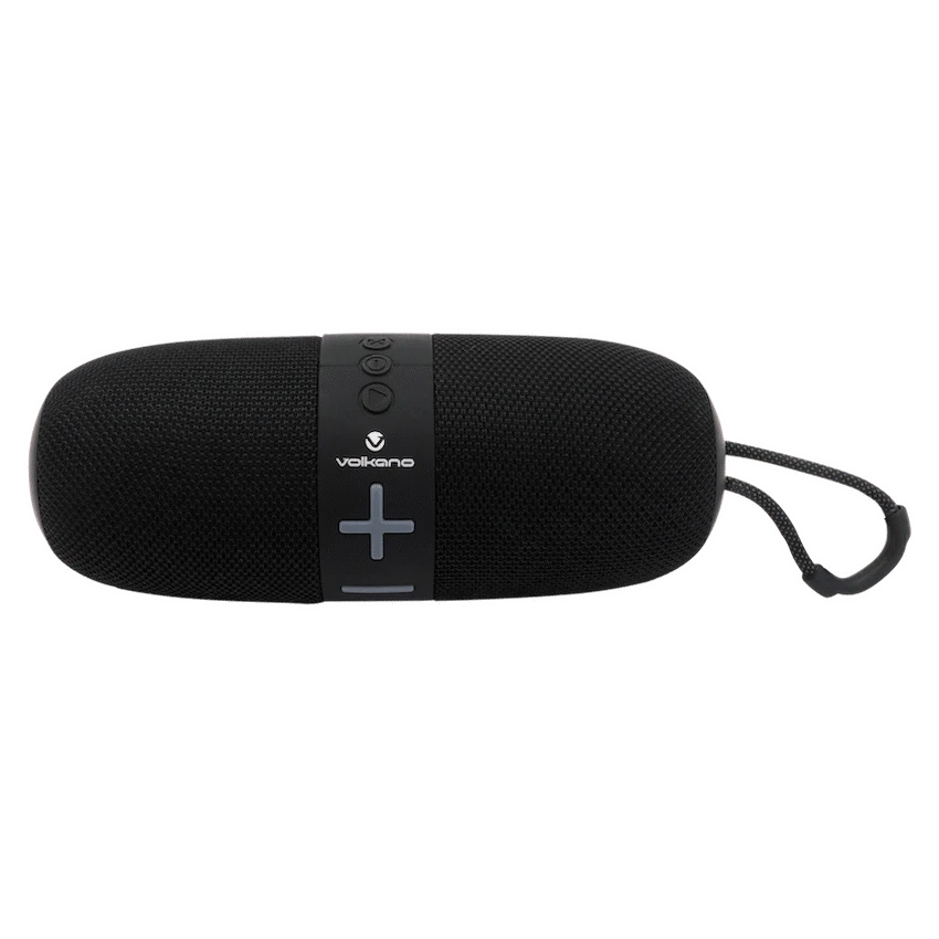 Volkano Flow Series Portable Bluetooth Speaker - Black with Grey Buttons