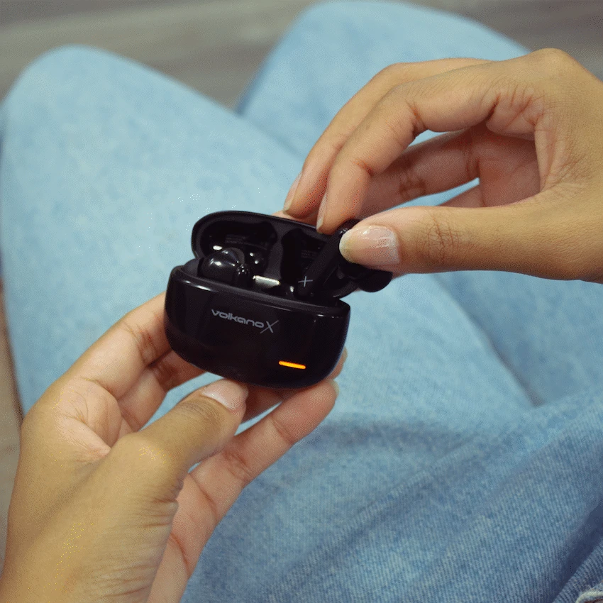 VolkanoX VXT200S Hybrid ANC TWS Earphones - Black - Image 8