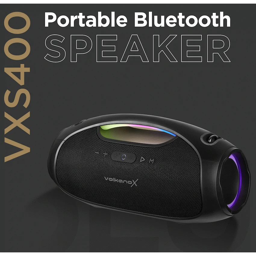 VolkanoX VXS400 Portable Bluetooth Speaker - Black - Image 2
