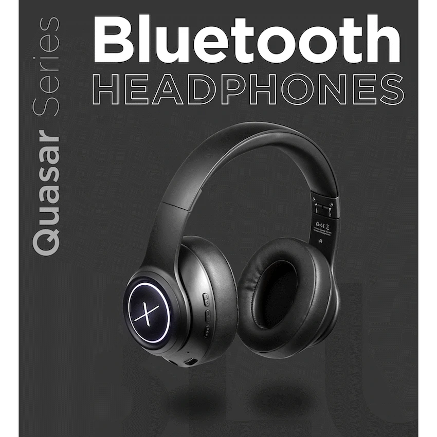 VolkanoX Quasar Series Bluetooth Headphones - Black - Image 4