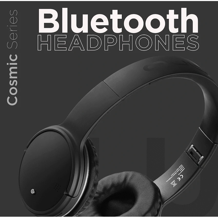 Volkano Cosmic Series Bluetooth Headphones - Black - Image 4