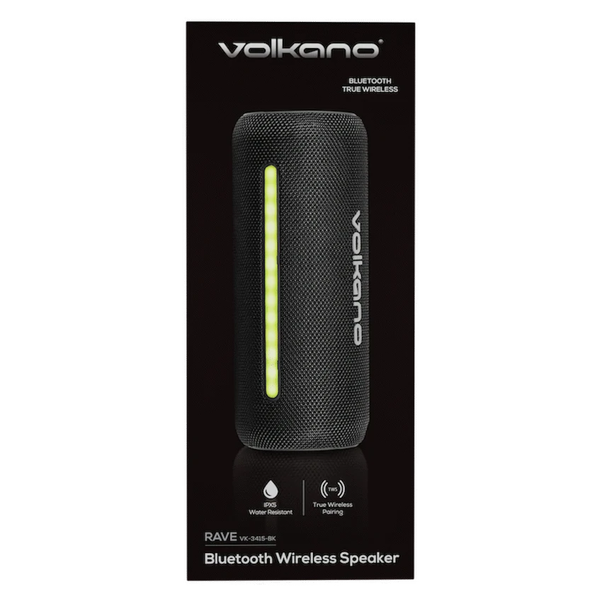 Volkano Rave Series Portable Bluetooth Speaker - Black with grey buttons - Image 3