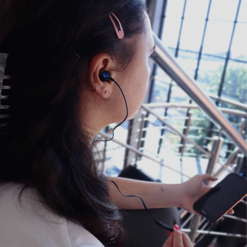 Volkano Alloy Series Metal Earphone - Blue - Image 6