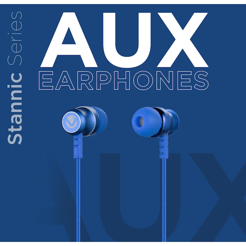 Volkano Earphones with Mic - Stannic Series - Blue - Image 5