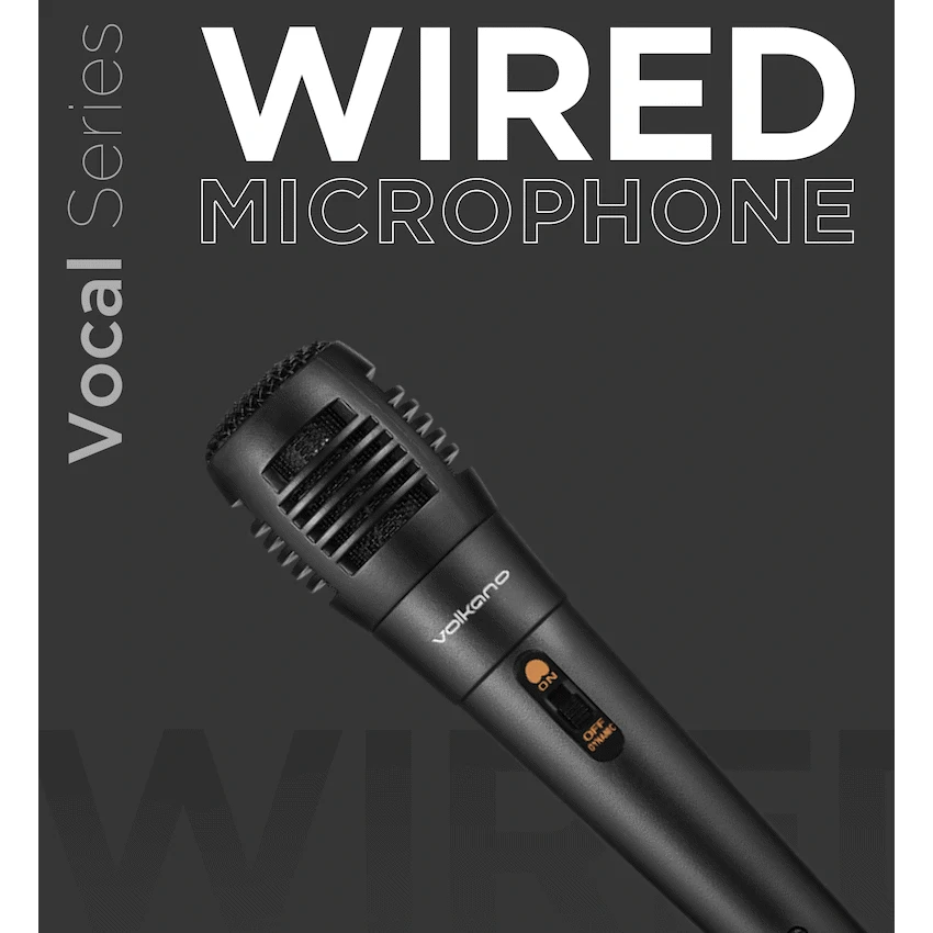 Volkano Vocal Series ABS Wired Microphone - Black - Image 4