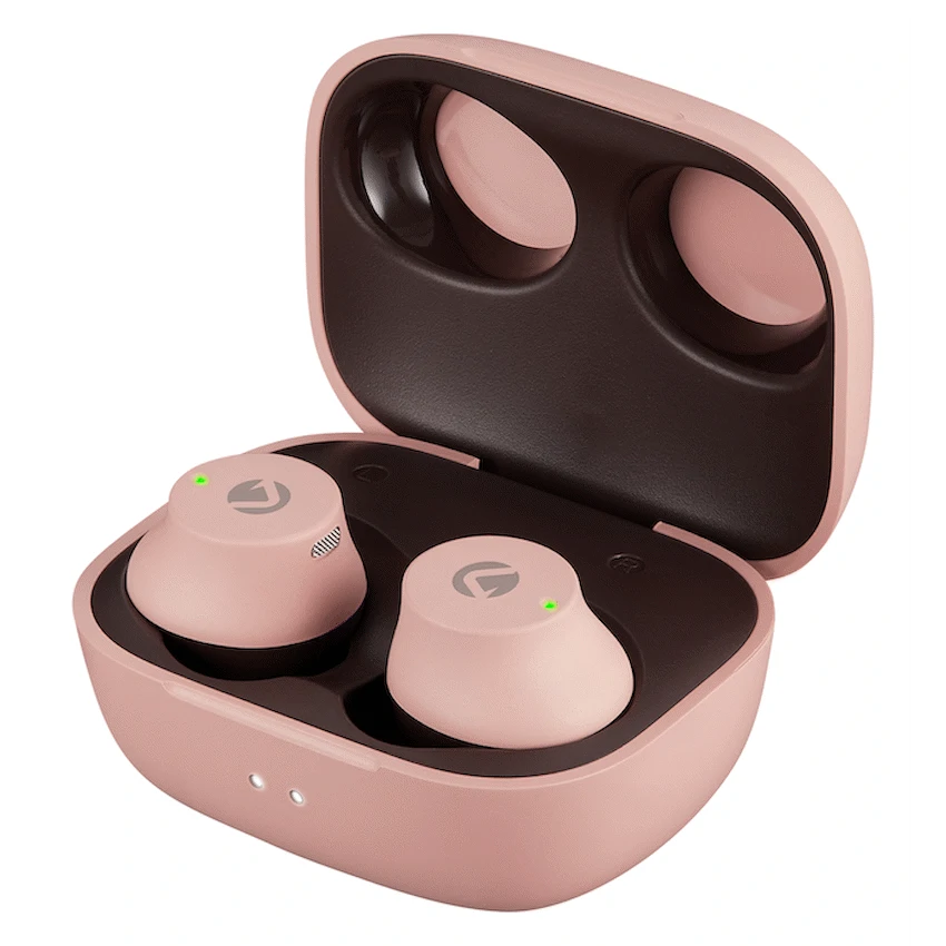 Volkano Taurus Series 2.0 True Wireless Earphones with Charging Case - Pink