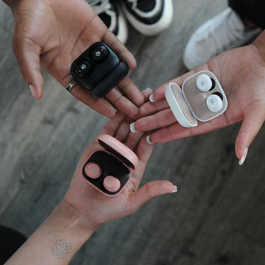 Volkano Taurus Series 2.0 True Wireless Earphones with Charging Case - Pink - Image 7