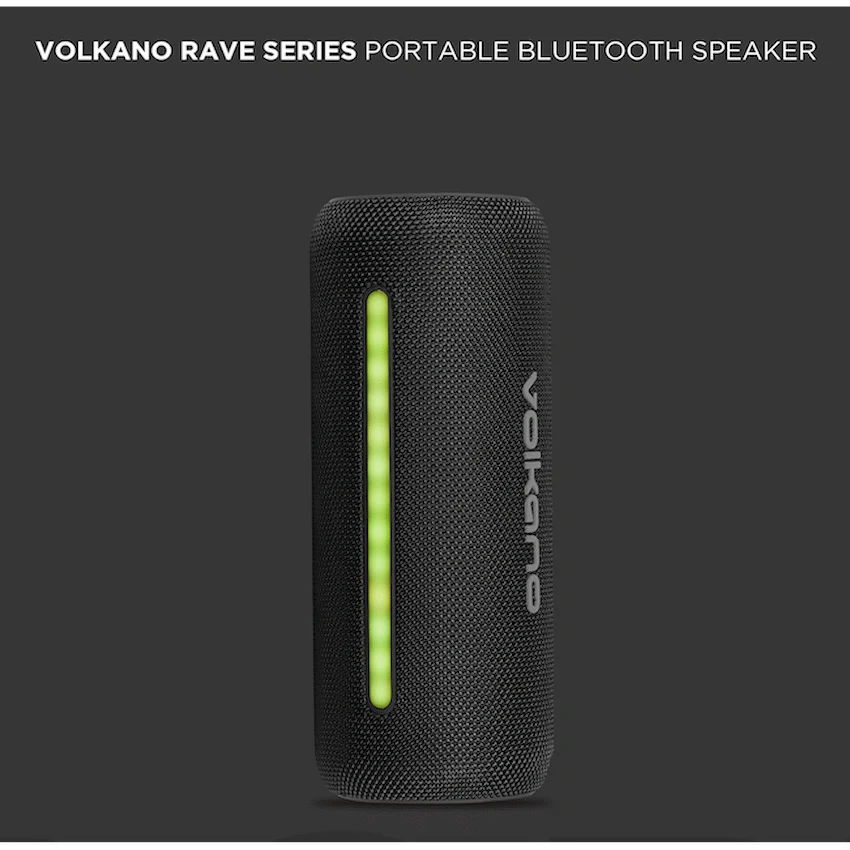 Volkano Rave Series Portable Bluetooth Speaker - Black with grey buttons - Image 6