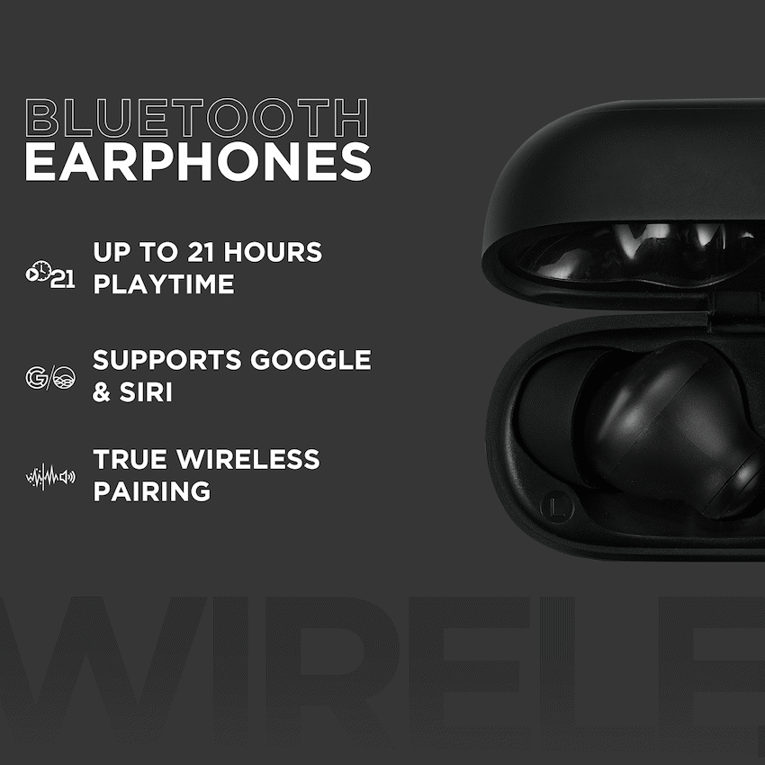 VolkanoX VXT100S TWS Earphones - Black - Image 5