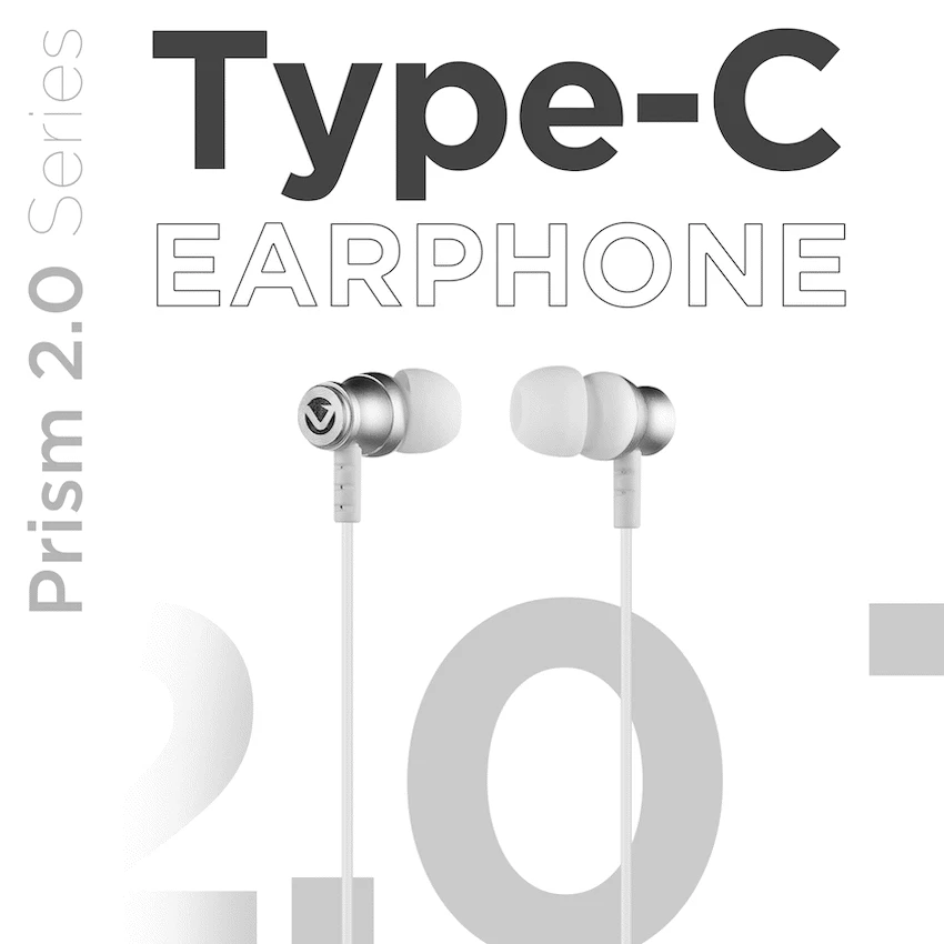 Volkano Prism 2.0 Series Type-C Earphone - White - Image 5