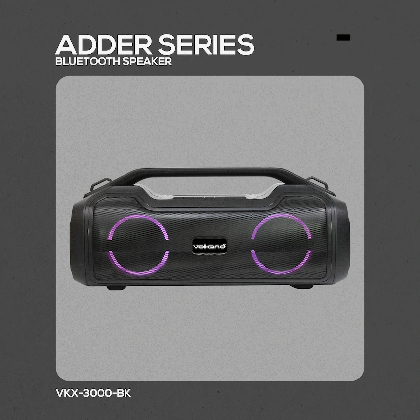 VolkanoX Adder Series Bluetooth Speaker - Black - Image 7