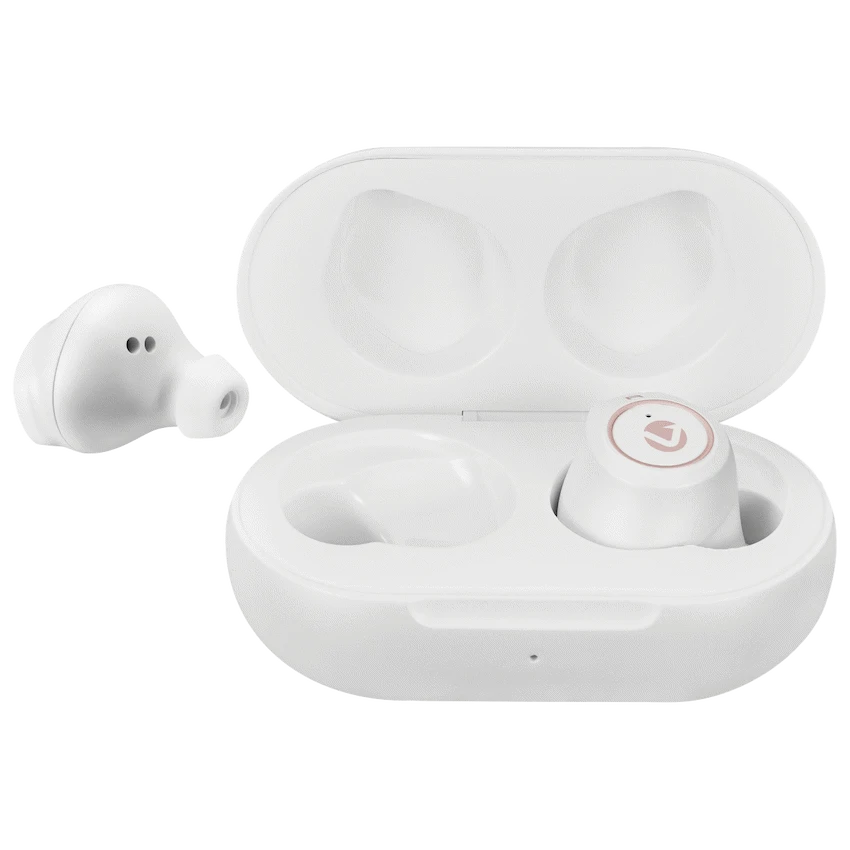 Volkano Taurus Series True Wireless Earphones with Charging Case - White - Image 2