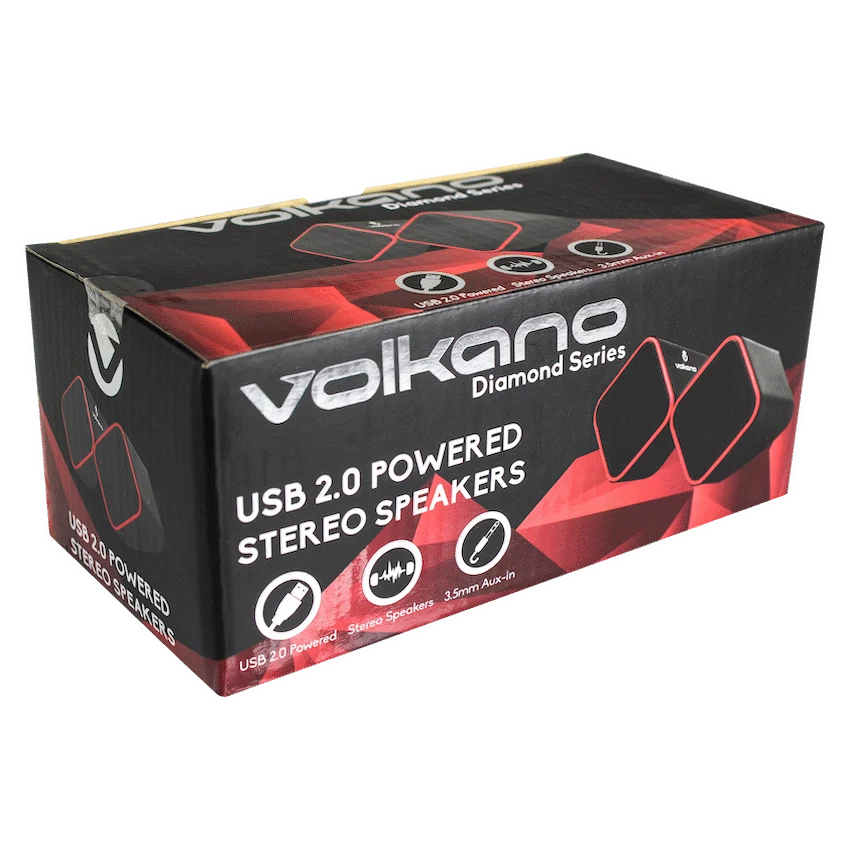 Volkano Diamond Series USB Speaker - Red - Image 2