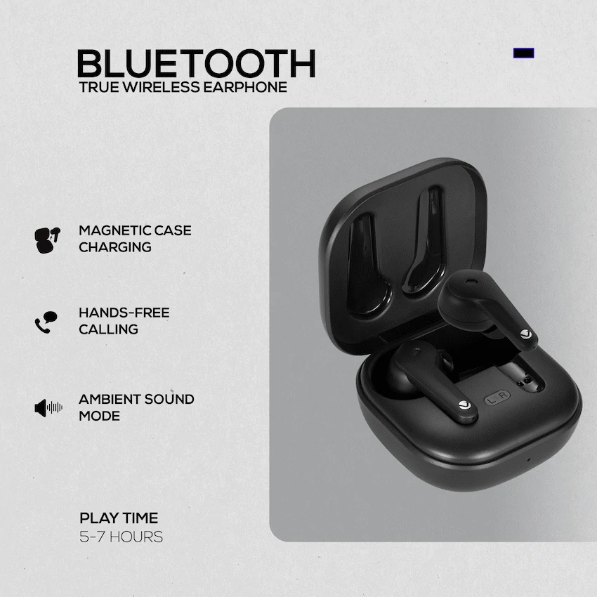 Volkano Silento ANC Series True Wireless + Charging Case - Black - Image 8