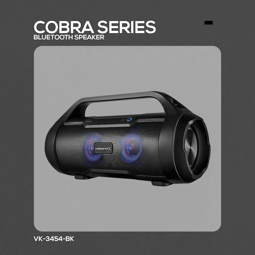 VolkanoX Cobra Series Bluetooth Speaker - Black - Image 6