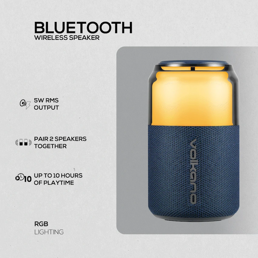 Volkano Neptune Bluetooth Wireless Speaker - Blue - Image 3