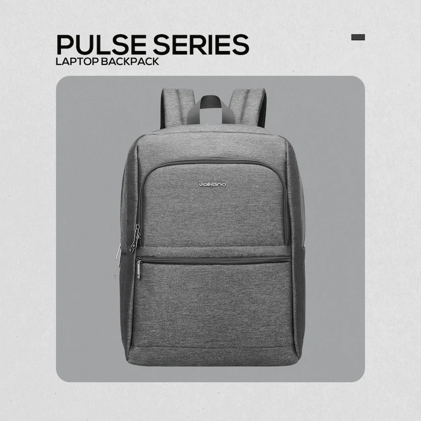 Volkano Pulse 15.6" Laptop Backpack - Charcoal - Image 3