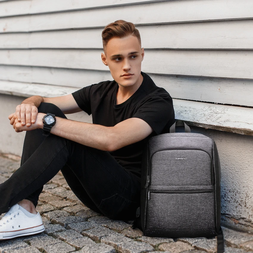 Volkano Pulse 15.6" Laptop Backpack - Charcoal - Image 5