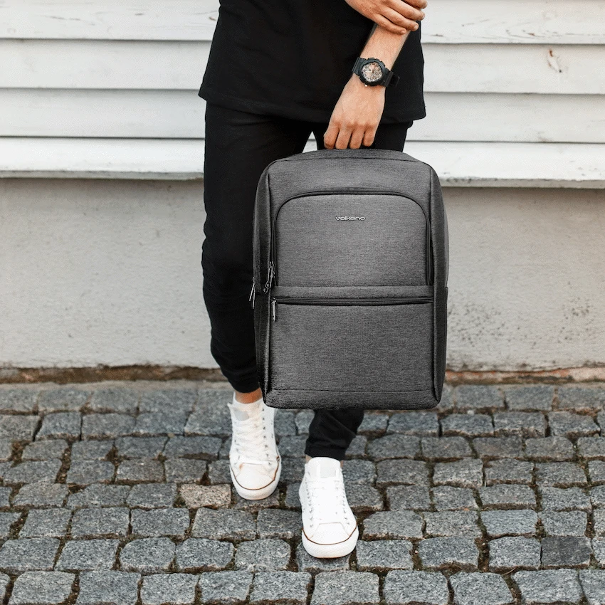 Volkano Pulse 15.6" Laptop Backpack - Charcoal - Image 8