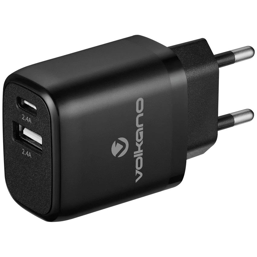 Volkano Volt-C Series 2a USB Wall Charger with USB Type-C Cable Included
