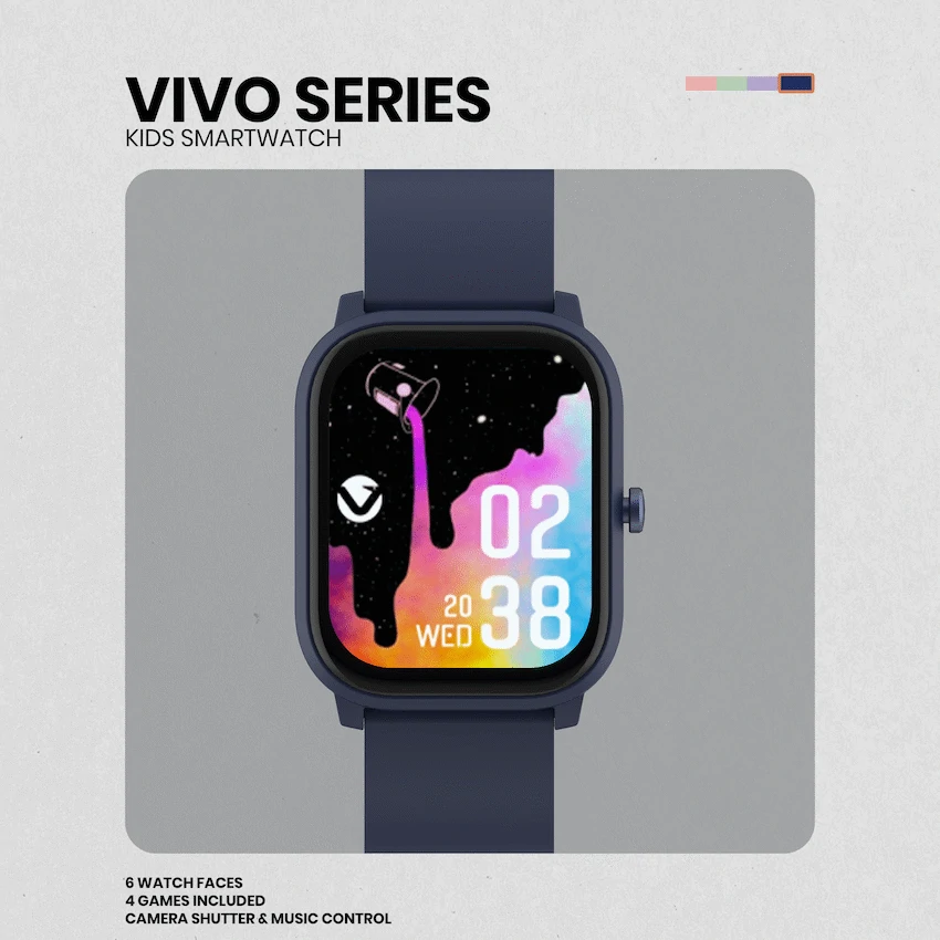 Volkano Vivo Series Kids Smart Watch - Dark Blue - Image 5