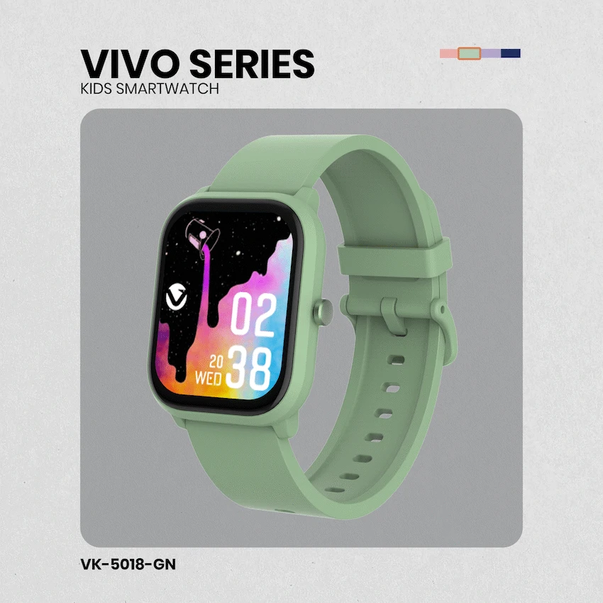 Volkano Vivo Series Kids Smart Watch - Sage Green - Image 2