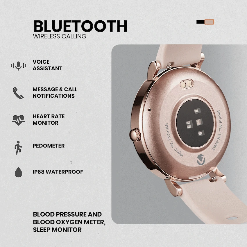 Volkano Aurora Series Ladies Smart Watch - Gold - Image 5