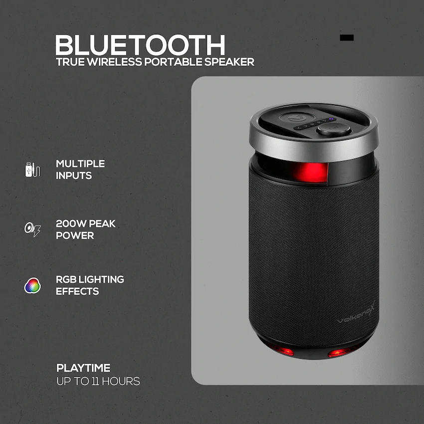 VolkanoX S800 Portable Bluetooth Party Speaker - Image 4